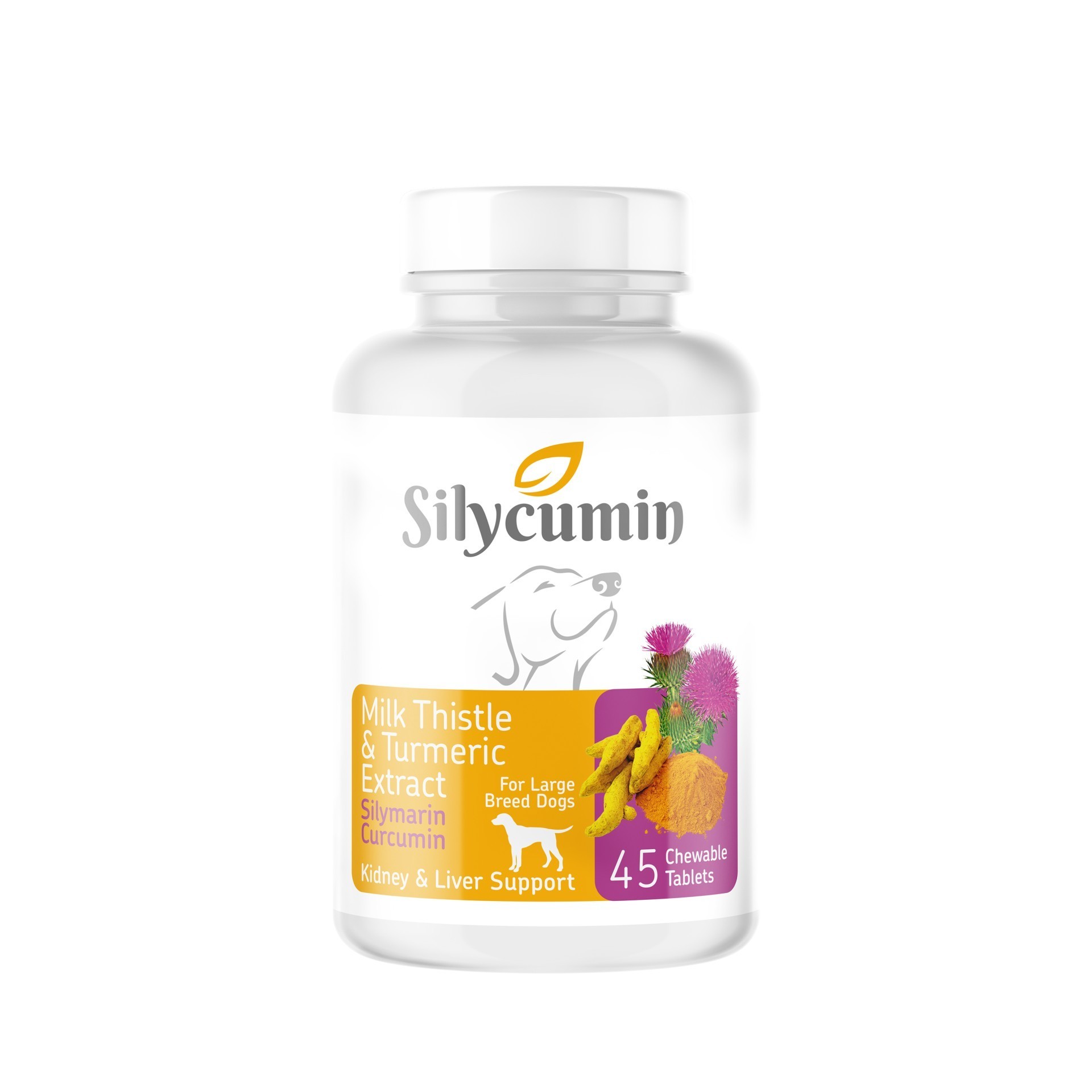 SILYCUMIN MILK THISTLE & TURMERIC FOR LB DOGS 45 tabs 67,5gr
