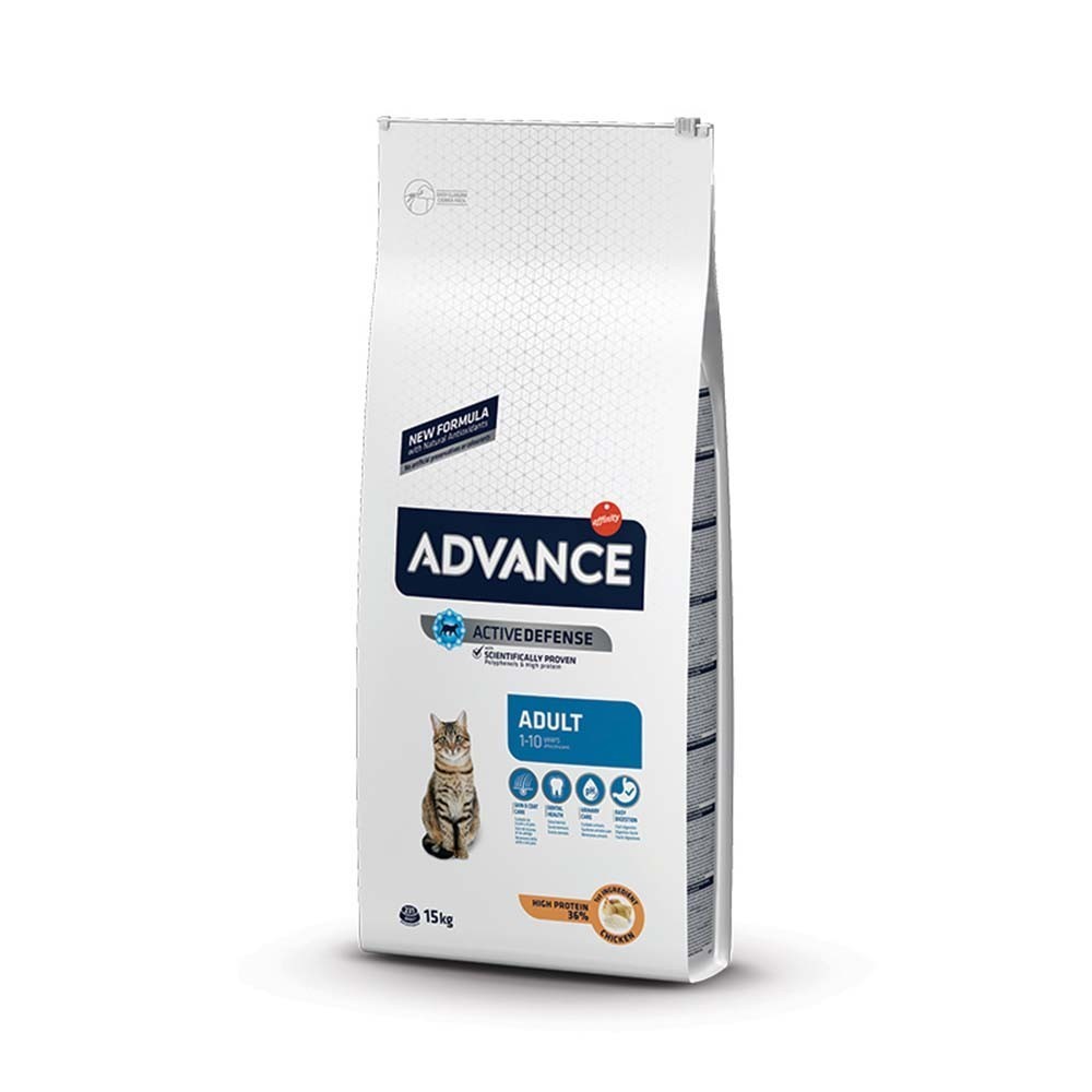 ADVANCE CAT ADULT Ξηρά τροφή για ενήλικες γάτες ηλικίας 1 έως 10 ετών με Κοτόπουλο 15kg