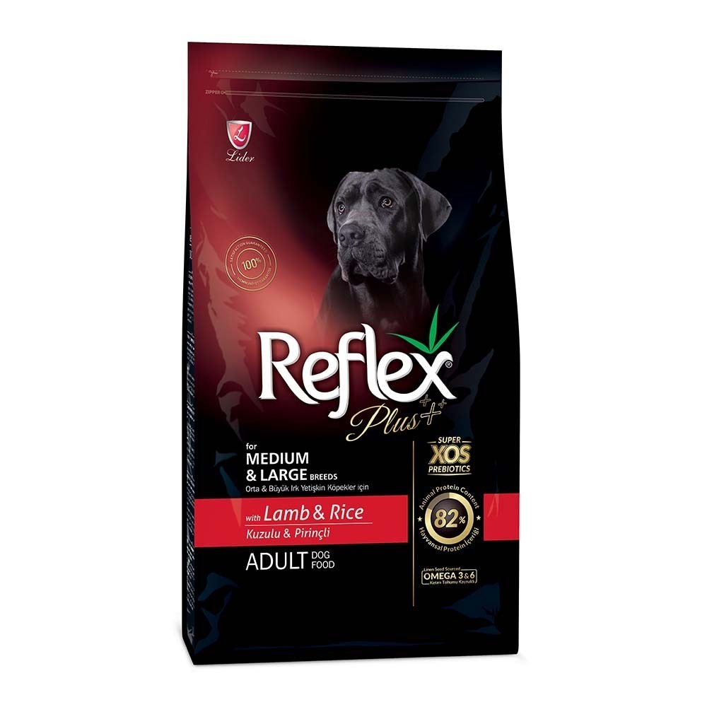 REFLEX PLUS MEDIUM/LARGE ADULT LAMB Ξηρά τροφή για ενήλικους σκύλους μεσαίων φυλών, με αρνί 15kg