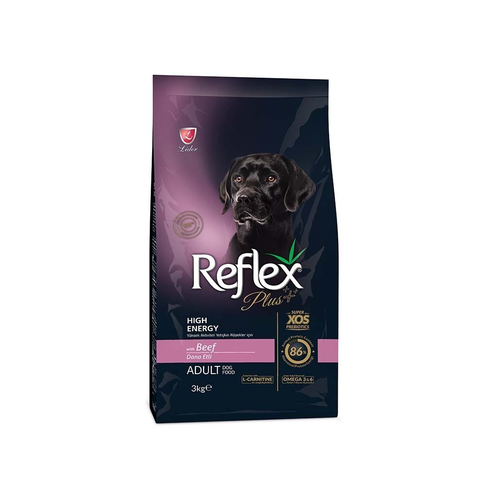 REFLEX PLUS MEDIUM/LARGE ADULT BEEF HIGH ENERGY Ξηρά τροφή για ενήλικους σκύλους μεσαίων & μεγαλόσωμων φυλών με μεγάλη δραστηριότητα, με μοσχάρι 3kg