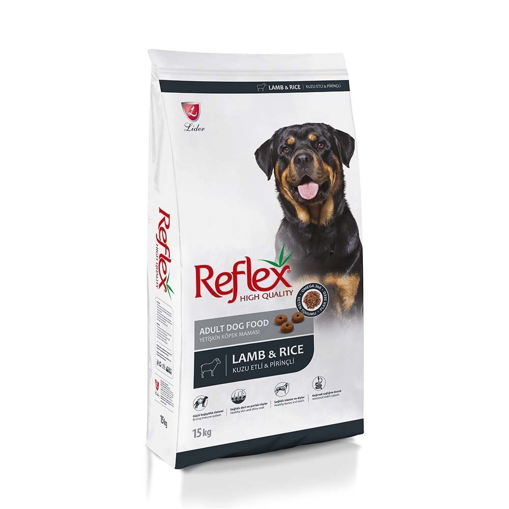 REFLEX ADULT DOG LAMB & RICE Ξηρά τροφή για ενήλικους σκύλους όλων των φυλών, με αρνί & ρύζι 15kg