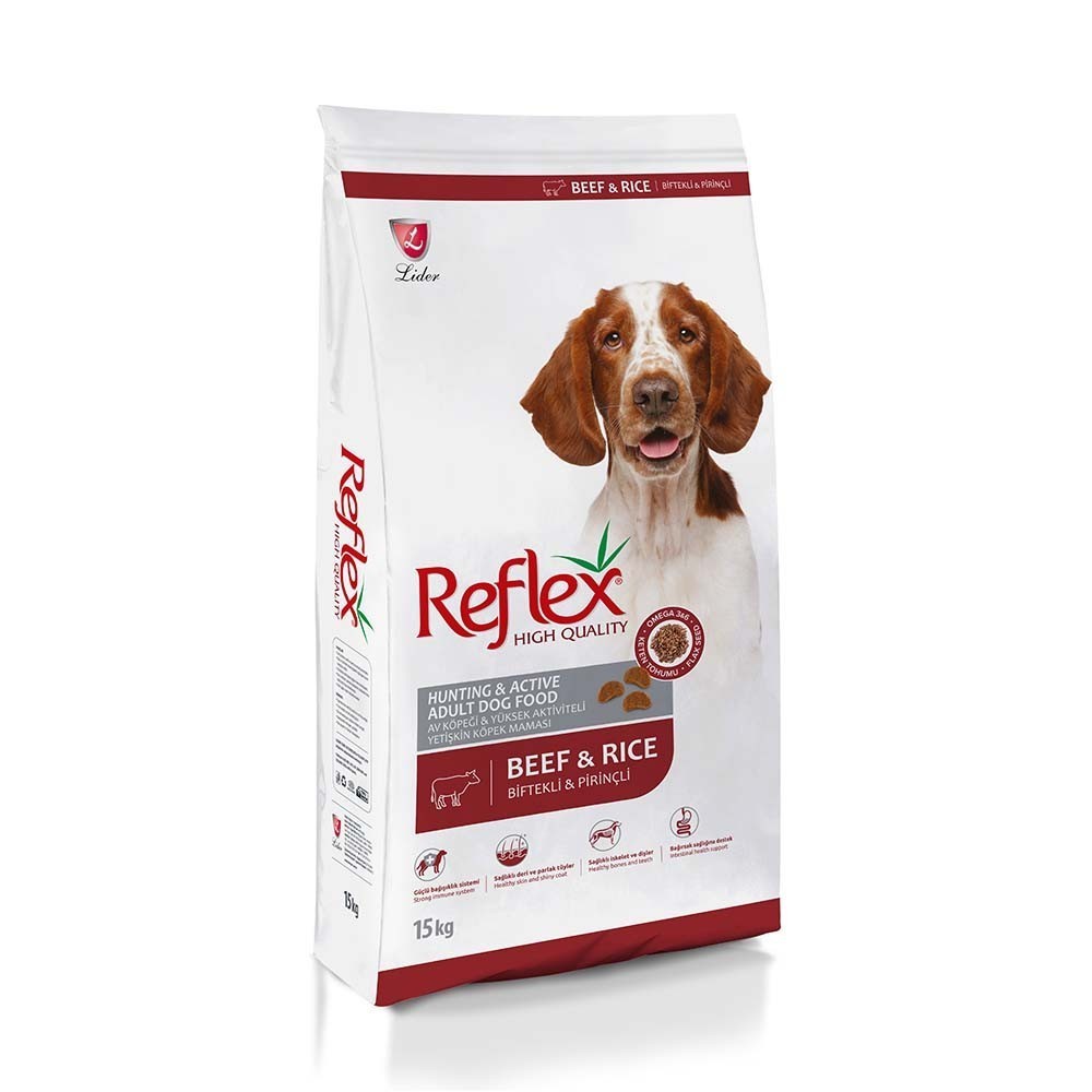 REFLEX ADULT DOG BEEF HIGH ENERGY Ξηρά τροφή για ενήλικους σκύλους με αυξημένη δραστηριότητα, με βοδινό 15kg