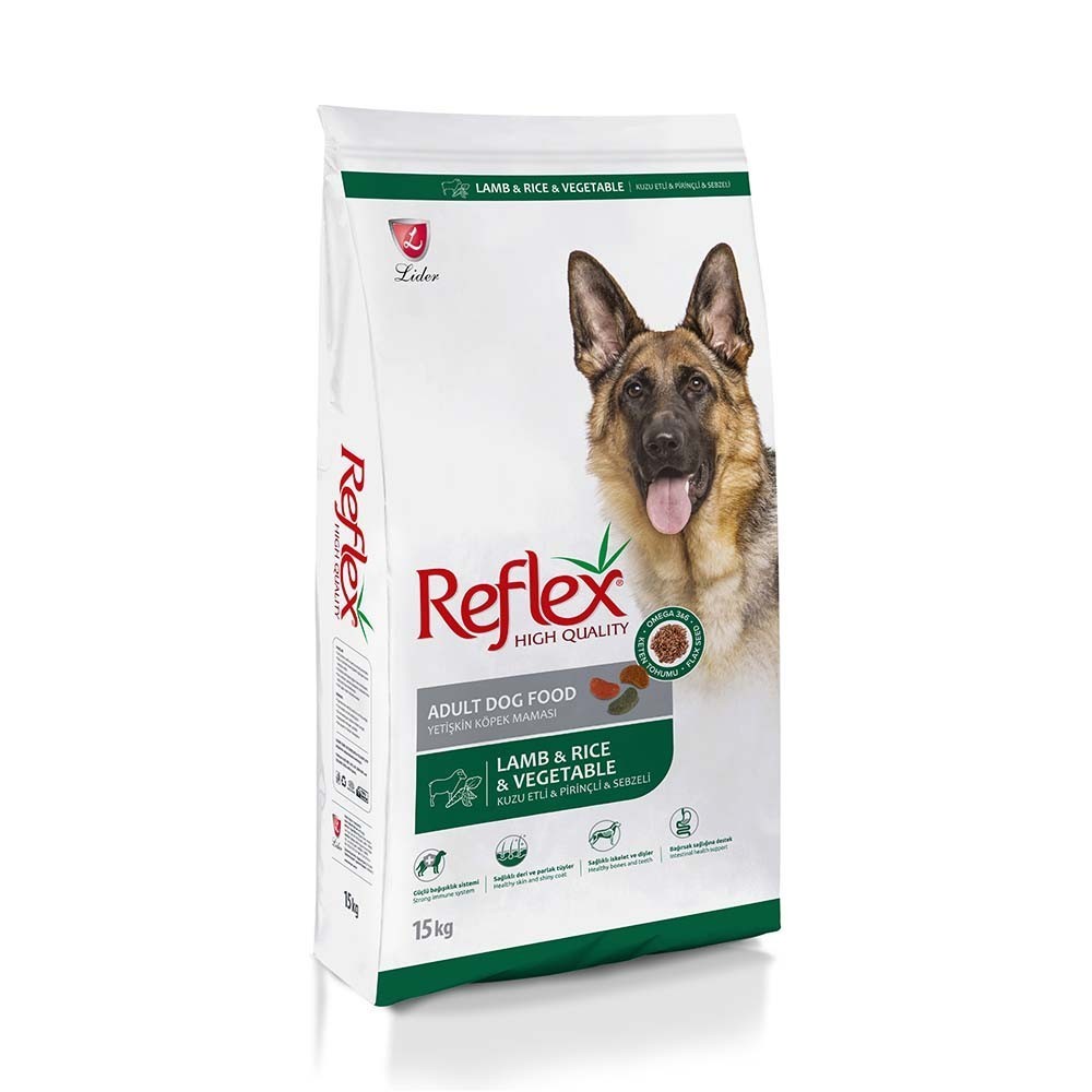 REFLEX ADULT DOG LAMB & RICE & VEGETABLES Ξηρά τροφή για ενήλικους σκύλους όλων των φυλών, με αρνί, ρύζι & λαχανικά 15kg