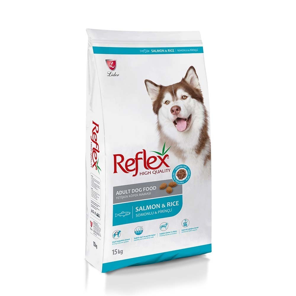 REFLEX ADULT DOG SALMON & RICE Ξηρά τροφή για ενήλικους σκύλους όλων των φυλών, με σολομό και ρύζι 15kg