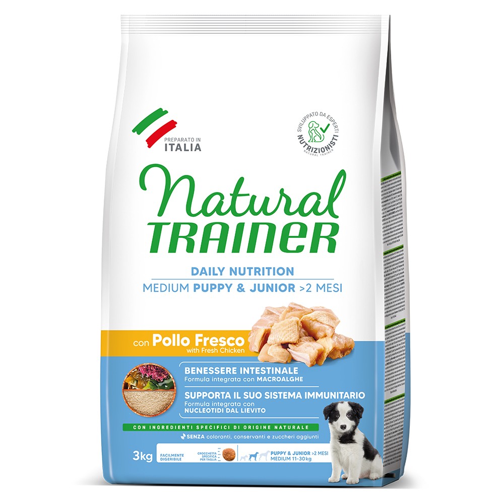 NATURAL TRAINER MEDIUM PUPPY & JUNIOR Fresh Chicken 3kg