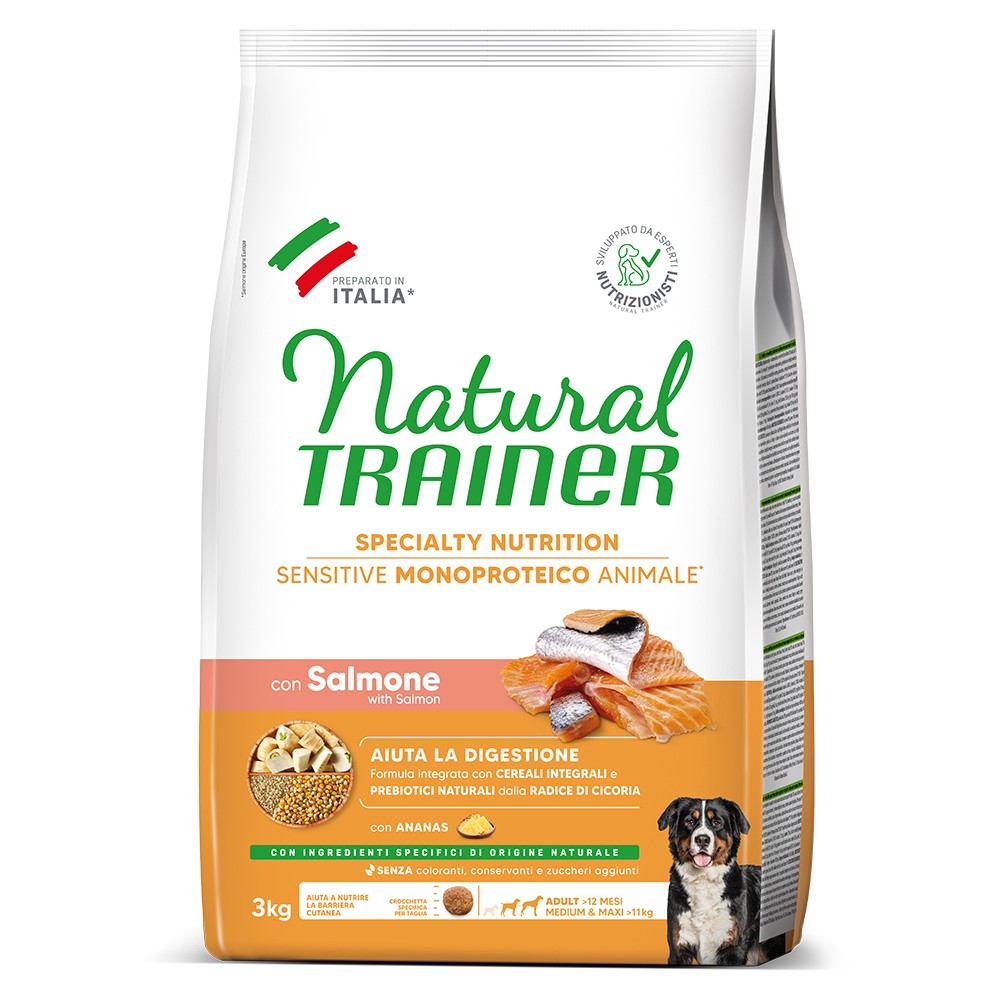 NATURAL TRAINER SENSITIVE ADULT MEDIUM/ MAXI Salmon 3kg