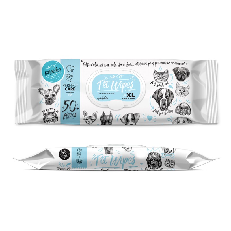 PERFECT CARE PET WIPES BOROTALCO (50 μαντ.)