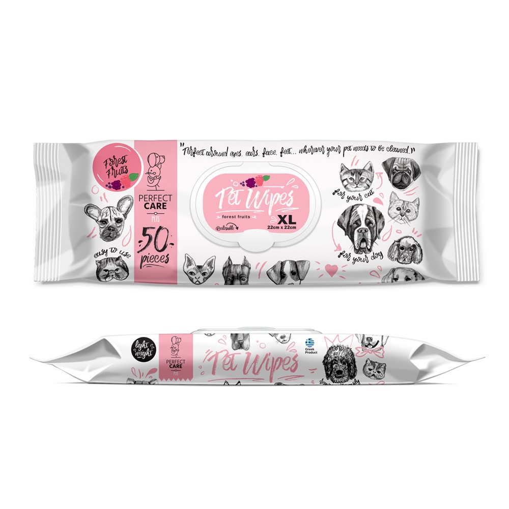 PERFECT CARE PET WIPES FOREST FRUITS (40 μαντ.)