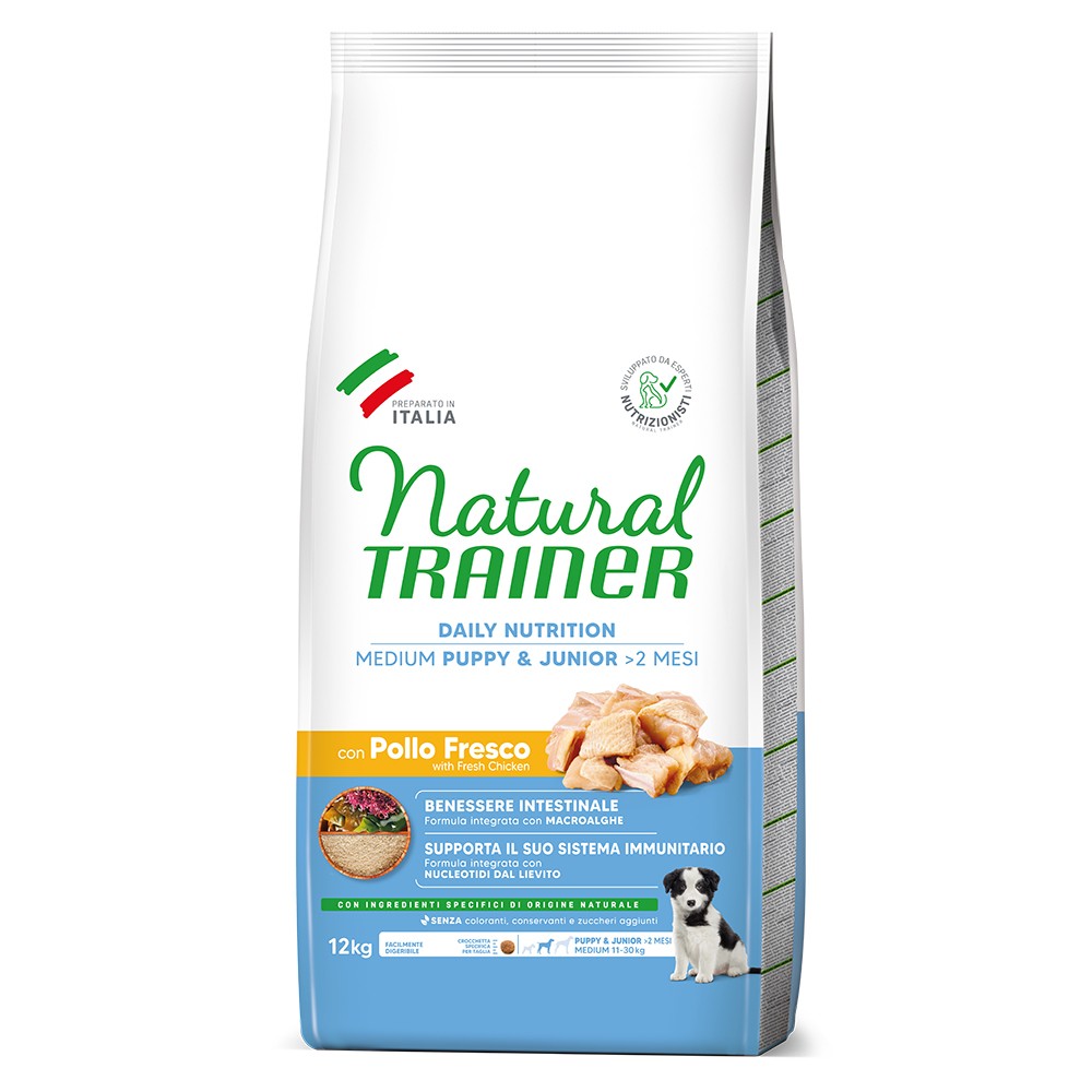 NATURAL TRAINER MEDIUM PUPPY & JUNIOR Fresh Chicken 12kg