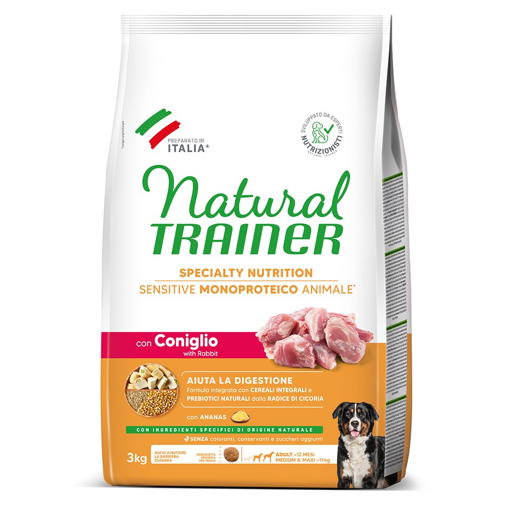 NATURAL TRAINER SENSITIVE ADULT MEDIUM/ MAXI Rabbit 3kg