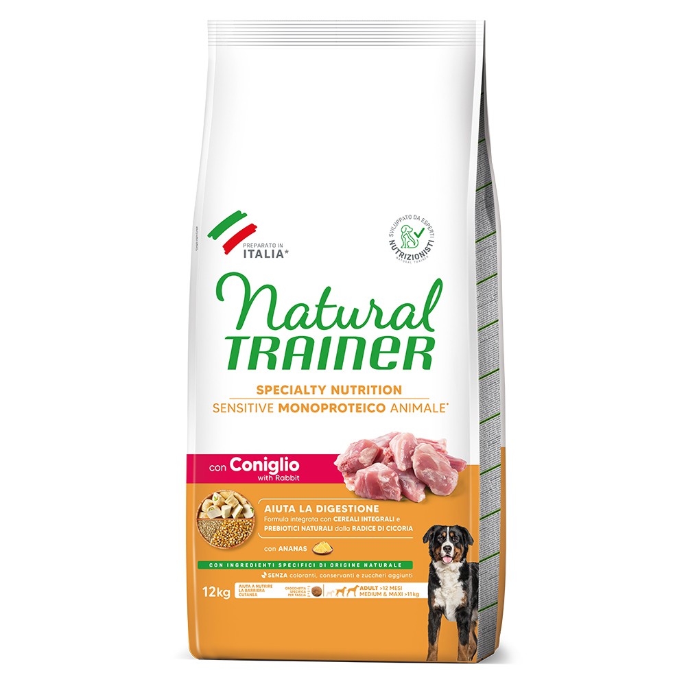NATURAL TRAINER SENSITIVE ADULT MEDIUM/ MAXI Rabbit 12kg
