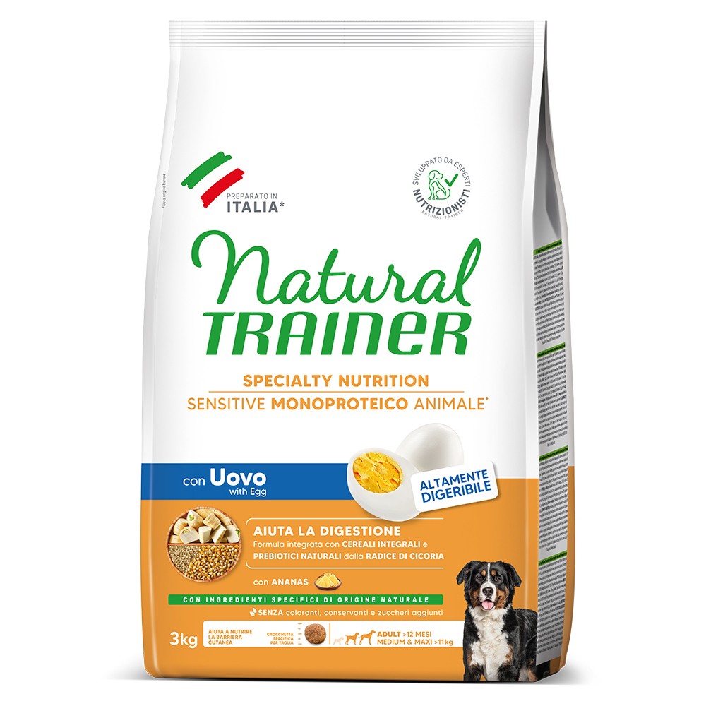 NATURAL TRAINER SENSITIVE ADULT MEDIUM/ MAXI Egg 3kg