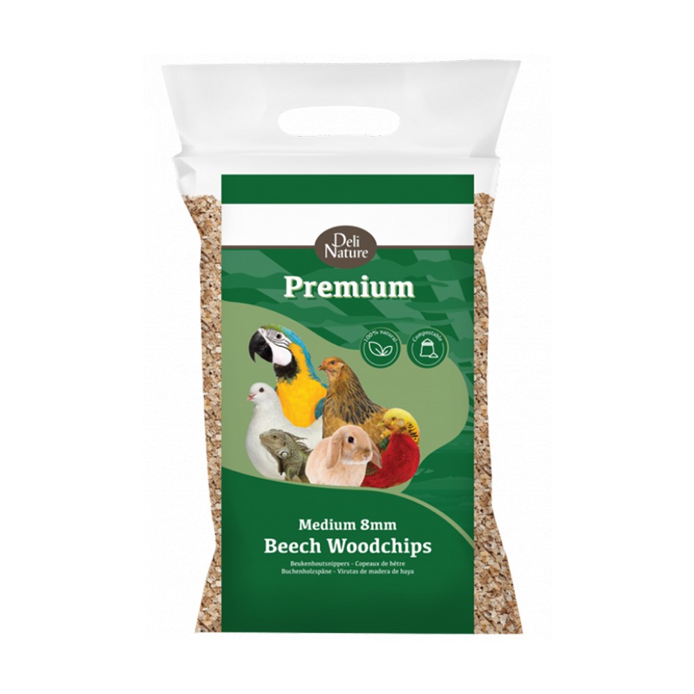DELI NATURE Beech Woodchips Medium | 8mm | 12,5kg