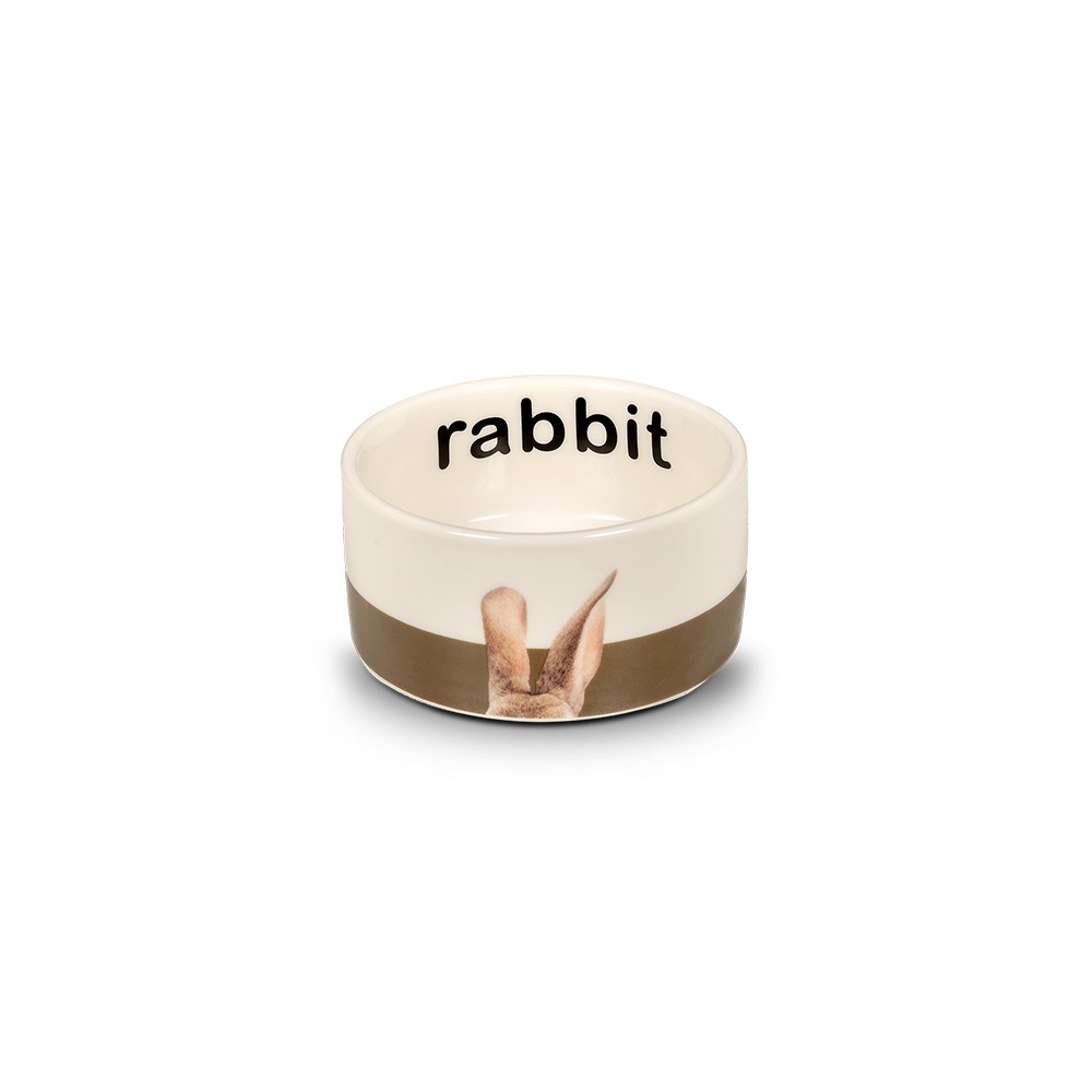 GLEE Μπολ Bunny Κεραμικό 160ml Καφέ/Λευκό