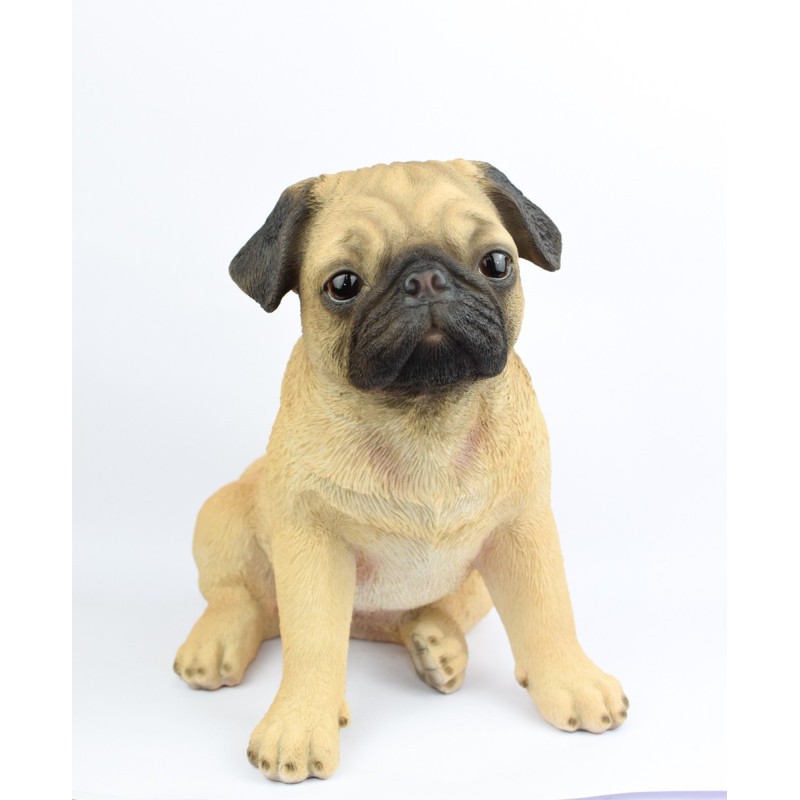 Σκύλος Παγκ (Pug) καθιστός από Ρητίνη